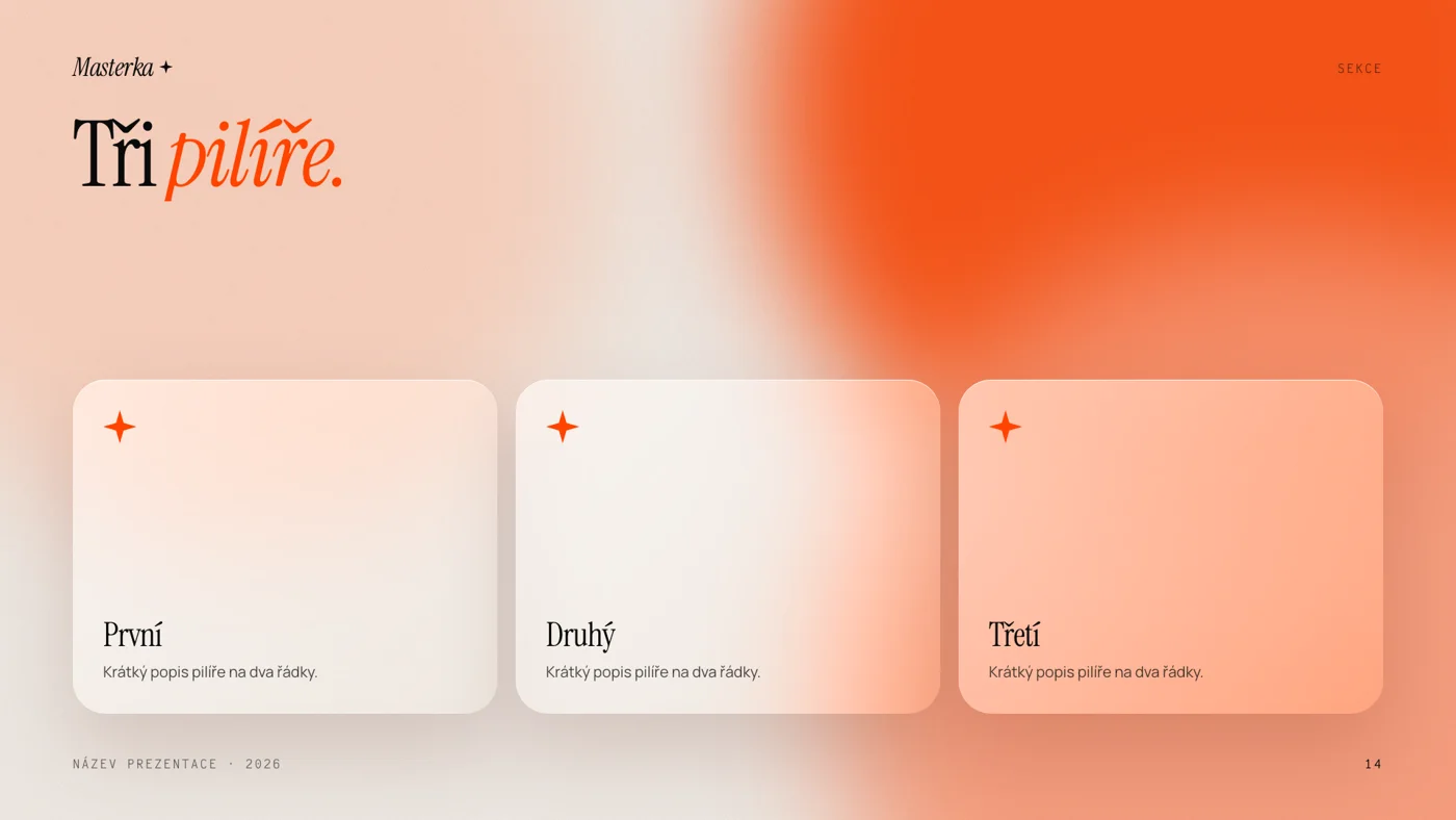 Slide template · glass cards